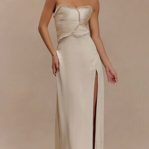 NWT Meshki Metallic Larissa Strapless Dress